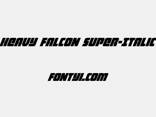 Heavy Falcon Super-Italic
