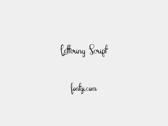 Lettering Script