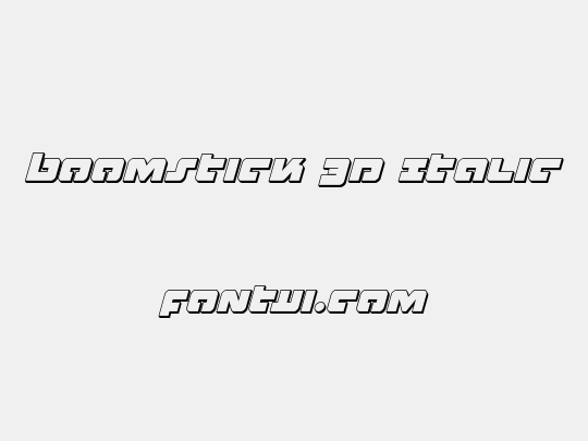 Boomstick 3D Italic