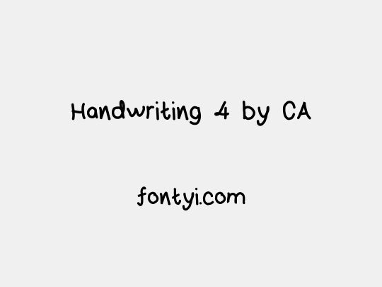Handwriting 4 by CA