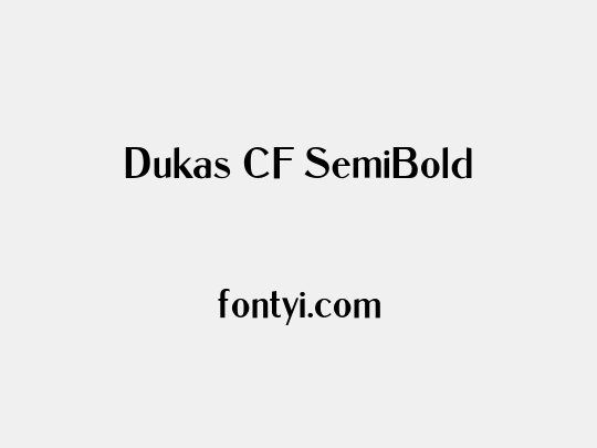 Dukas CF SemiBold