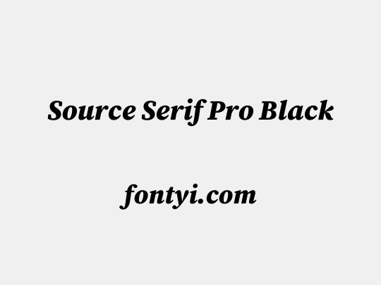 Source Serif Pro Black