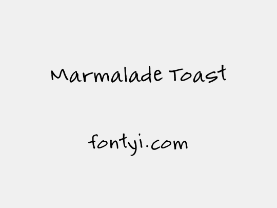 Marmalade Toast