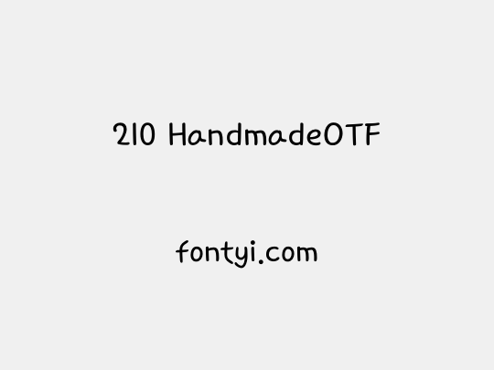 210 HandmadeOTF