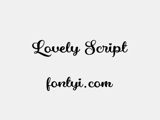 Lovely Script