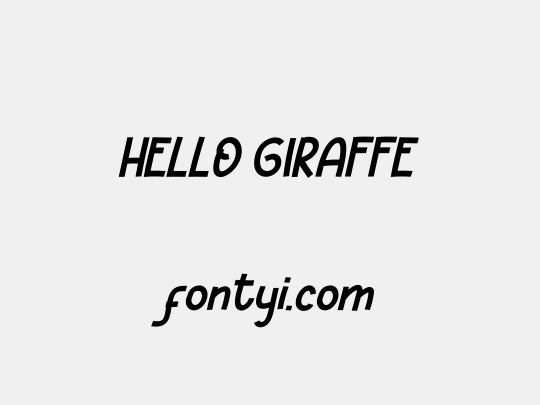 HELLO GIRAFFE