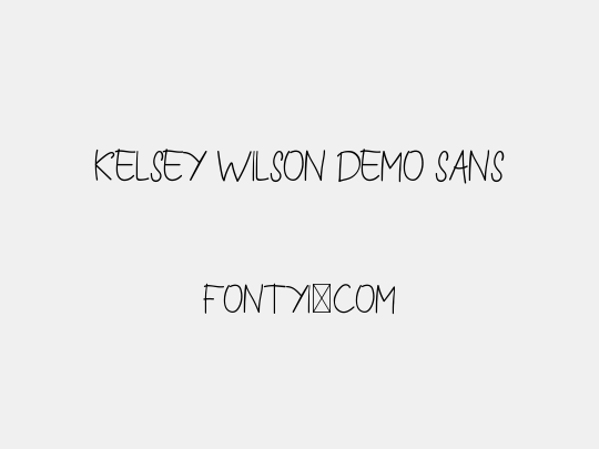 Kelsey Wilson Demo Sans