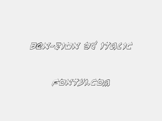 Ben-Zion 3D Italic