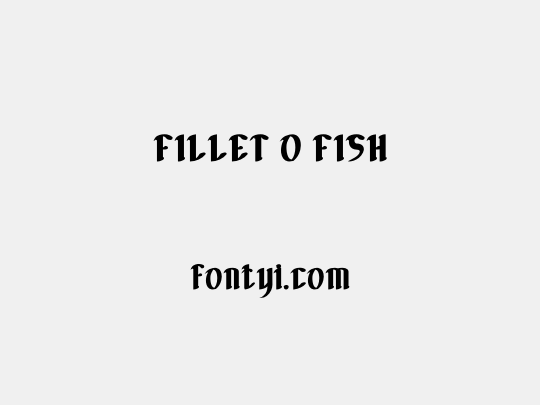 FILLET O FISH