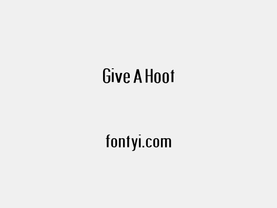 Give A Hoot