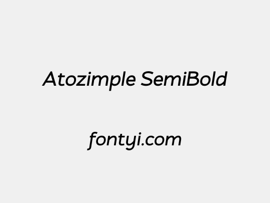 Atozimple SemiBold