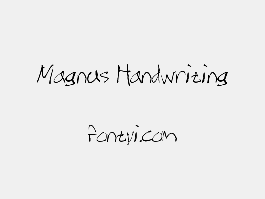 Magnus Handwriting