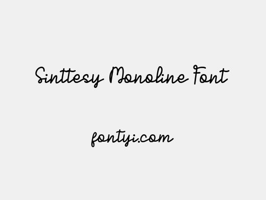 Sinttesy Monoline Font