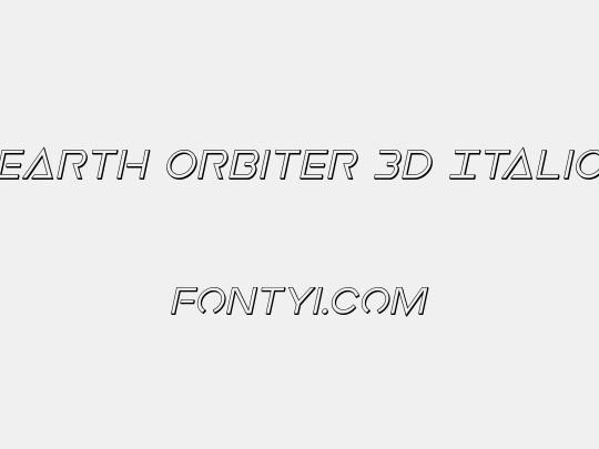 Earth Orbiter 3D Italic