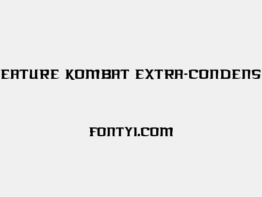 Kreature Kombat Extra-Condensed
