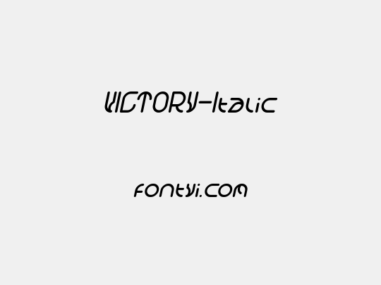 VICTORY-Italic
