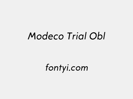 Modeco Trial Obl