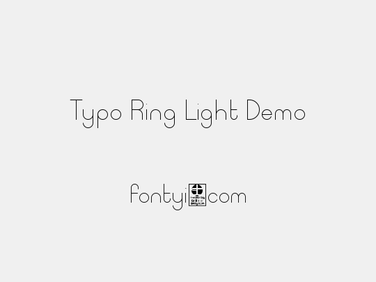 Typo Ring Light Demo