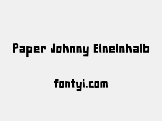 Paper Johnny Eineinhalb