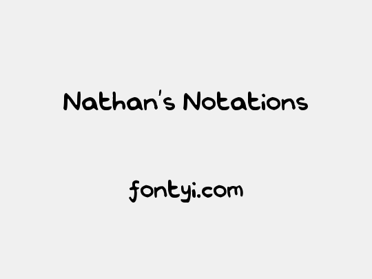 Nathan's Notations