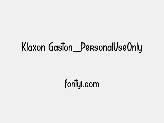 Klaxon Gaston_PersonalUseOnly