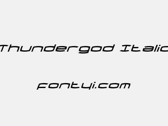 Thundergod Italic
