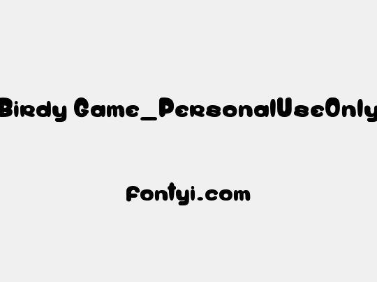 Birdy Game_PersonalUseOnly