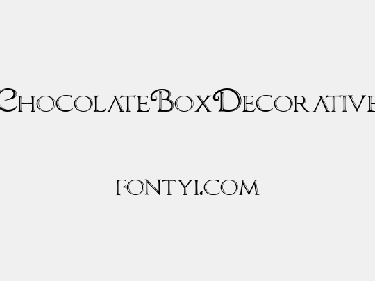 ChocolateBoxDecorative