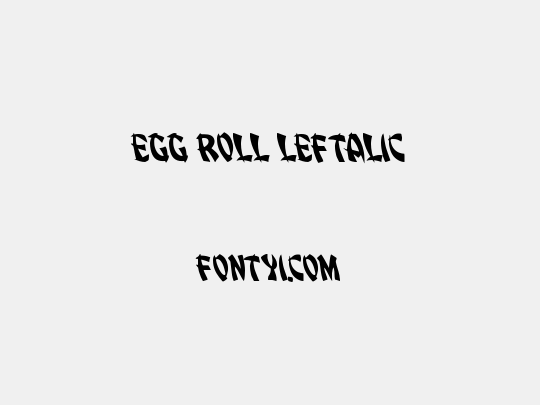Egg Roll Leftalic
