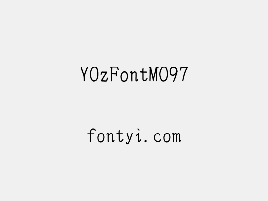 YOzFontMO97