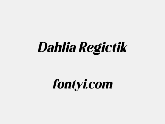 Dahlia Regictik