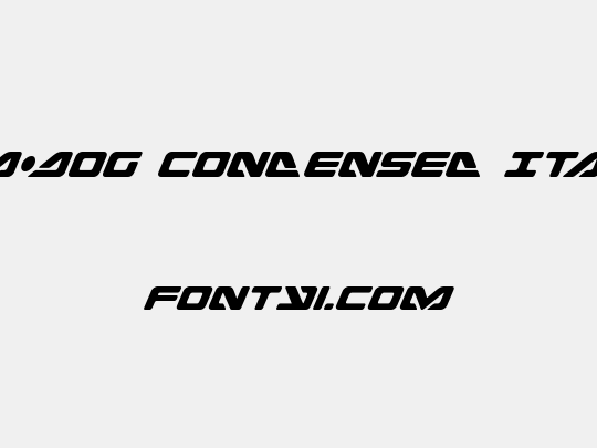 Sea-Dog Condensed Italic