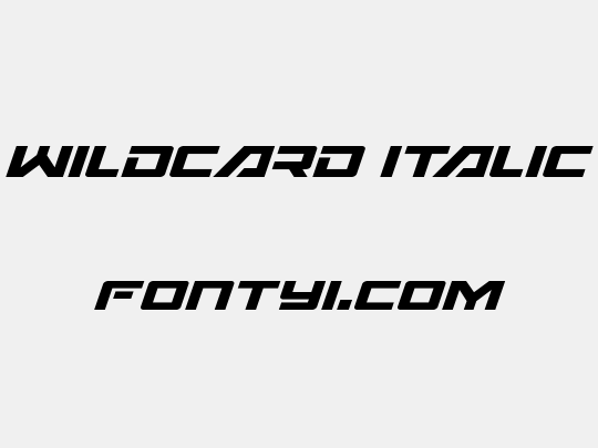 Wildcard Italic