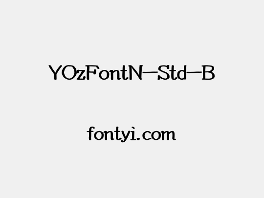 YOzFontN-Std-B