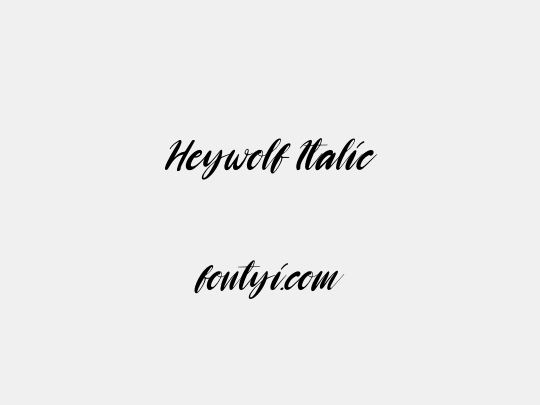Heywolf Italic
