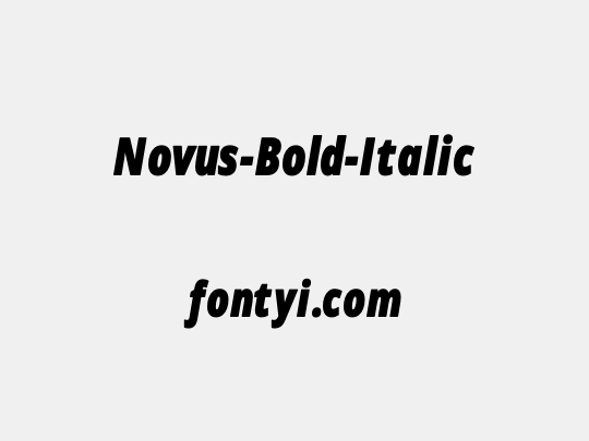 Novus-Bold-Italic
