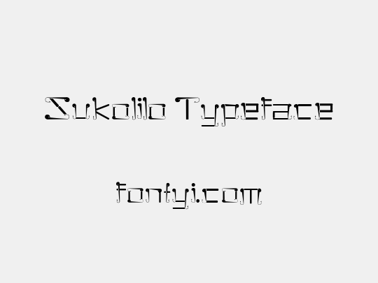 Sukolilo Typeface