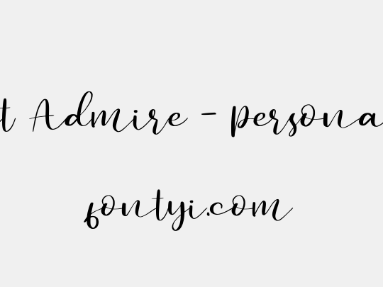 Secret Admire - Personal Use