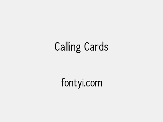 Calling Cards