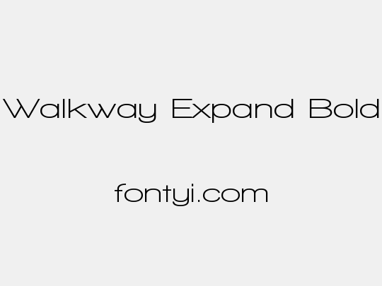Walkway Expand Bold