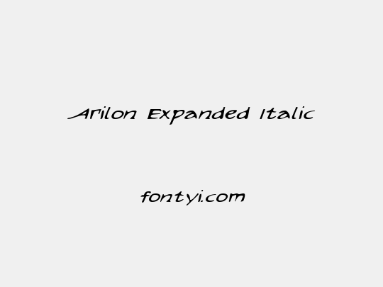 Arilon Expanded Italic