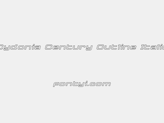 Cydonia Century Outline Italic