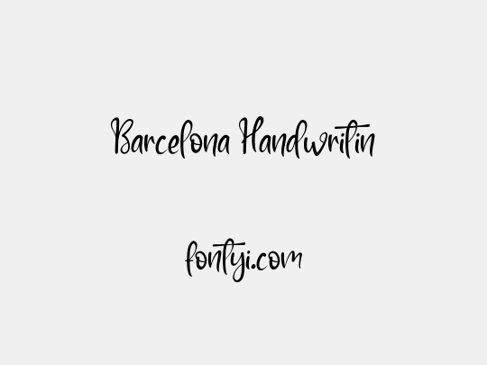 Barcelona Handwritin