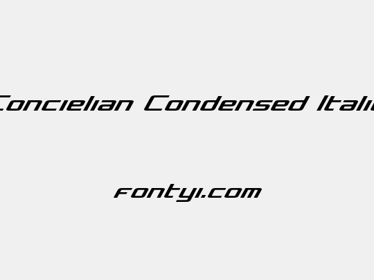 Concielian Condensed Italic