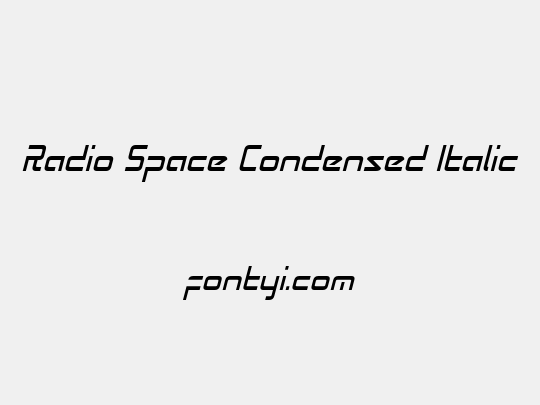 Radio Space Condensed Italic