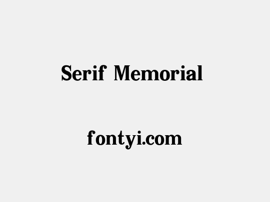 Serif Memorial 