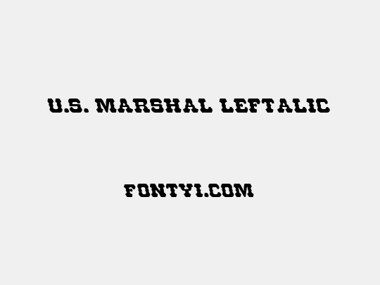 U.S. Marshal Leftalic