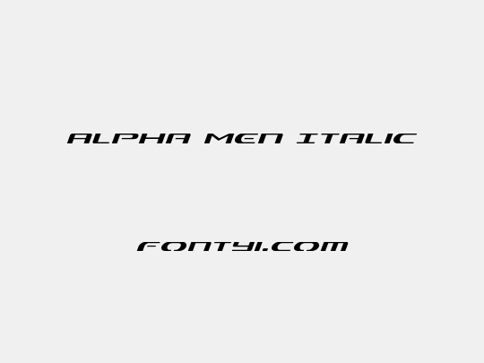 Alpha Men Italic