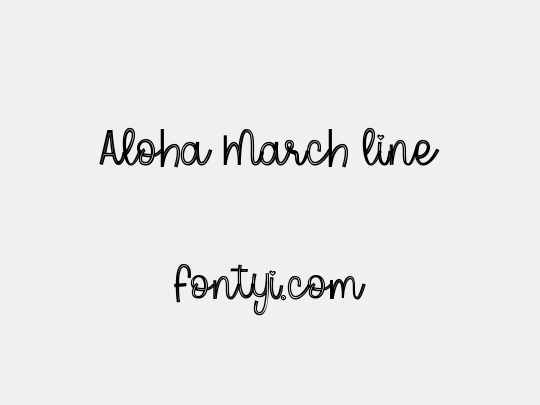 Aloha March line