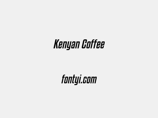 Kenyan Coffee